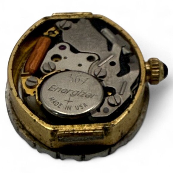 Vintage Jules Jurgensen Quartz Watch Head With Diamond Bezel Japan Movement - Picture 4 of 10